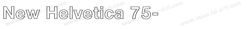 New Helvetica 75字体转换
